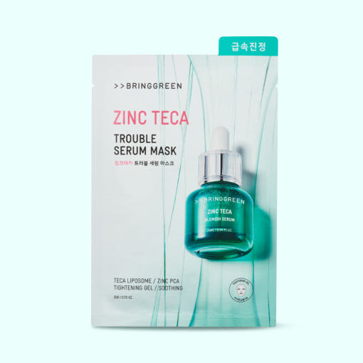 Zinc Teca Trouble Serum Mask 20g X 5 BRINGGREEN + 🎁 1 masque skincare offert