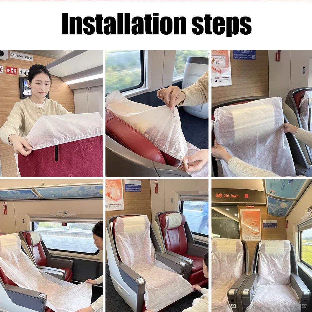 Housse de Siège Protectrice – Voyage Train, Avion & Transport Public (Lot de 4 et 6)